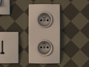 collection---electrical outlets and light switches Model 3D
