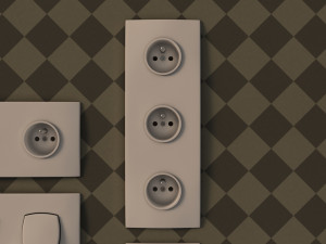 collection---electrical outlets and light switches Model 3D