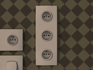 collection---electrical outlets and light switches 3D Model