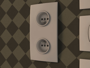 collection---electrical outlets and light switches Model 3D