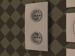 collection---electrical outlets and light switches 3D Model