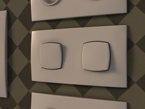 collection---electrical outlets and light switches Model 3D