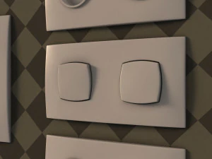 collection---electrical outlets and light switches 3D Model