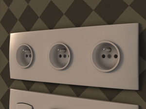 collection---electrical outlets and light switches Model 3D