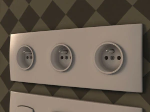 collection---electrical outlets and light switches 3D Model