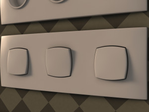 collection---electrical outlets and light switches Model 3D