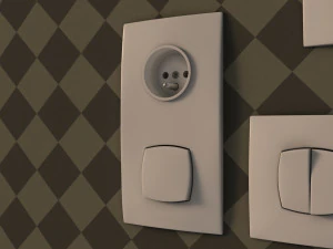 collection---electrical outlets and light switches 3D Model