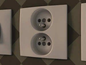 collection---electrical outlets and light switches 3D Model
