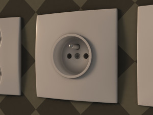 collection---electrical outlets and light switches Model 3D