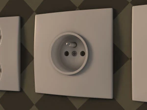 collection---electrical outlets and light switches 3D Model