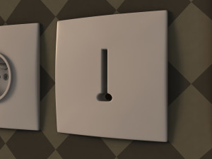 collection---electrical outlets and light switches Model 3D