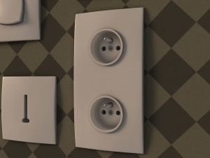 collection---electrical outlets and light switches Model 3D