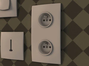 collection---electrical outlets and light switches 3D Model