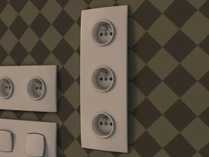 collection---electrical outlets and light switches 3D Model