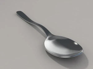 cutlery---simple spoon fork and knife 3D Model