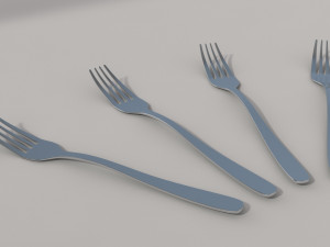 cutlery---simple spoon fork and knife 3D 모델
