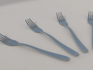 cutlery---simple spoon fork and knife 3D Model