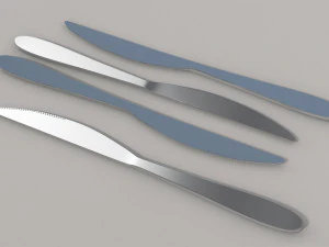 cutlery---simple spoon fork and knife 3D Model
