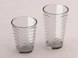 3d design---glass water wave model 3D Model