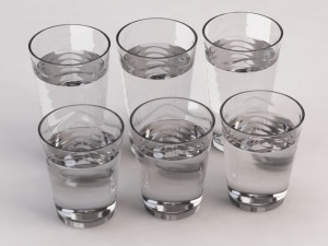3d design---glass water wave model 3D मॉडल