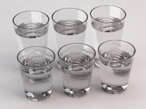 3d design---glass water wave model 3D Model
