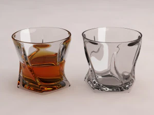 デザイン---ウイスキーペンタのグラス 3Dモデル