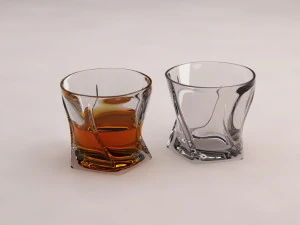 デザイン---ウイスキーペンタのグラス 3Dモデル