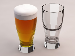 design---glass beerbottle 3d 3D Model
