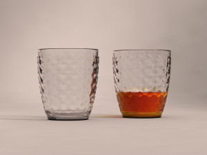 design---glass checkboard with rum 3D Model