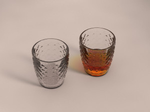 design---glass checkboard with rum 3D Model