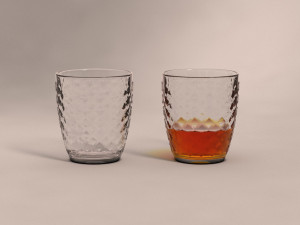 design---glass checkboard with rum 3D Model