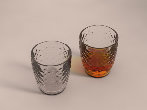 design---glass checkboard with rum 3D Model