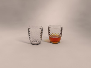 design---glass checkboard with rum 3D Model