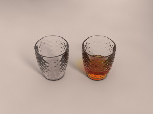 design---glass checkboard with rum 3D Model