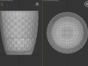 design---glass checkboard with rum 3D Model