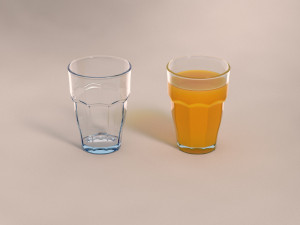 design---glass ennea with orange juice v2 3d 3D Model