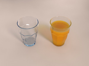design---glass ennea with orange juice v2 3d 3D Model