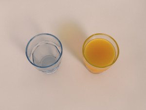 design---glass ennea with orange juice v2 3d 3D Model