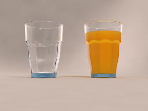 design---glass ennea with orange juice v2 3d 3D Model
