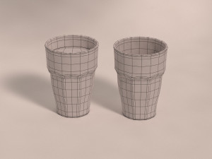 design---glass ennea with orange juice v2 3d 3D Model