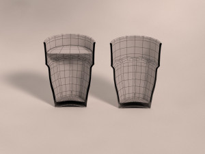 design---glass ennea with orange juice v2 3d 3D Model