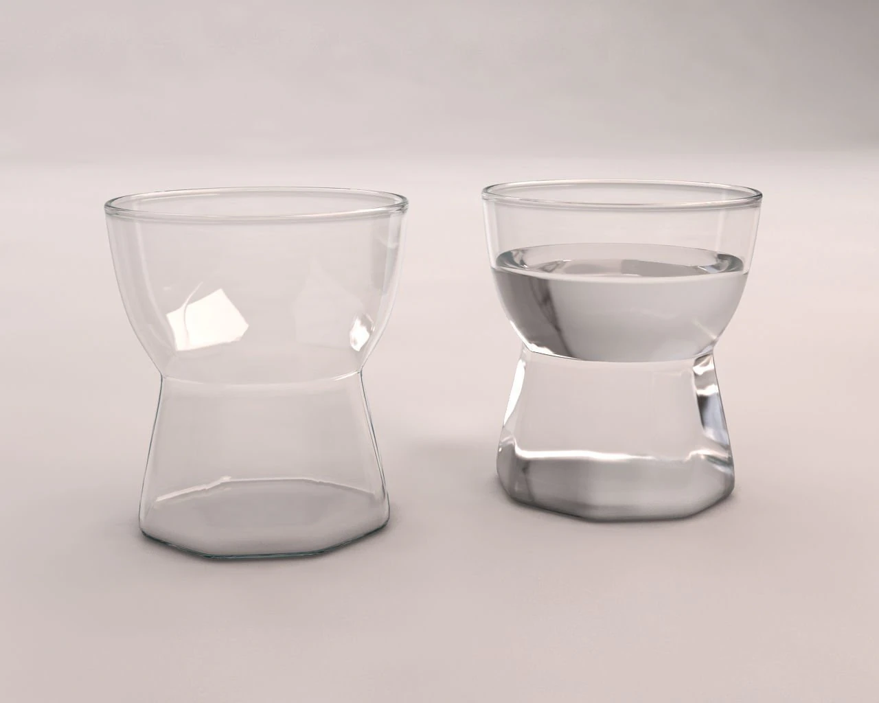 design---glass water hexa model 3D Model .c4d .max .obj .3ds .fbx .stl .blend