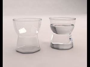 design---glass water hexa model 3D Model