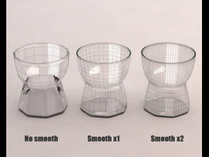 design---glass water hexa model 3D Model