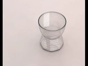 design---glass water hexa model 3D Model