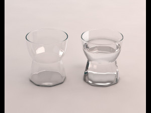 design---glass water hexa model 3D 模型