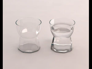 design---glass water hexa model 3D Model