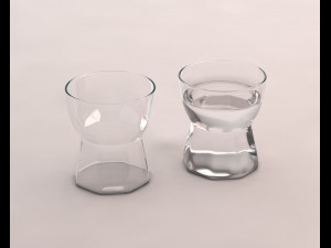 design---glass water hexa model 3D 模型