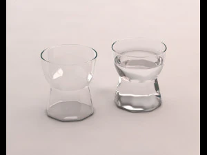 design---glass water hexa model 3D Model