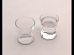 design---glass water hexa model 3D 模型